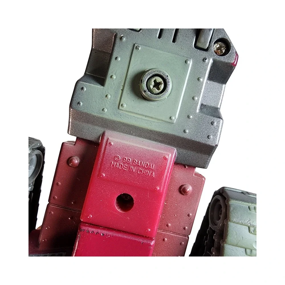 1999 Bandai Action Figure Tank Vehicle Toy Red Silver Metallic Detailing‎